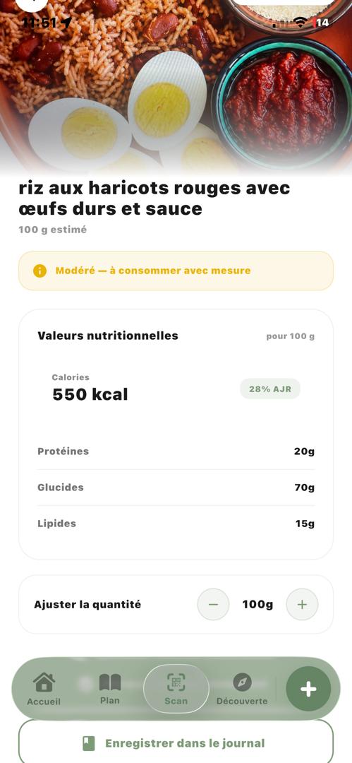 Écran MyDIET — 03