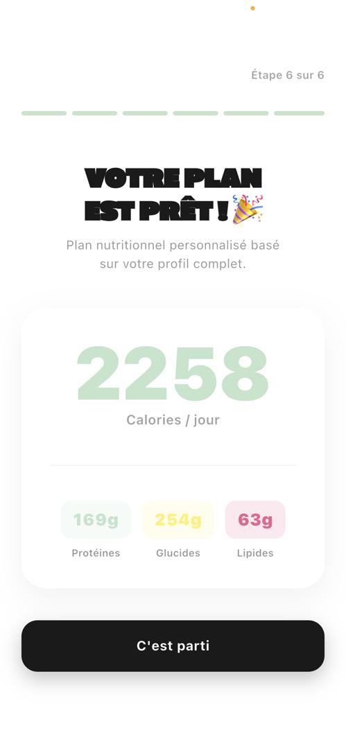Écran MyDIET — 01
